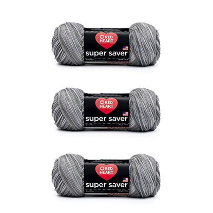 Picture of Red Heart Super Saver Yarn, 3 Pack, Dove 3 Count