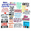 Picture of Colorful Slogan Sticker Pack (19Pcs), Healing Words Greeting Wishes Ins Style Handwriting for Laptop,Cellphone,Kids,Adults,Cars,Bags,Skateboard Luggage case,Guitar Stickers Waterproof (Slogan)