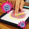 Picture of DoodleJamz JellyPics - Sensory Drawing Pads Filled with Non-Toxic Squishy Beads and Gel - Includes Stylus, Removable 2-Sided Emoji Backer Card (Blue, Pink, Orange Beads)