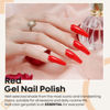 Picture of modelones Gel Nail Polish, 1Pcs 15ml Red Color Gel Polish Soak Off LED Nail Polish Gel Nail Lamp Needed Nail Art Design Decoration Manicure Salon DIY at Home Holiday Gift