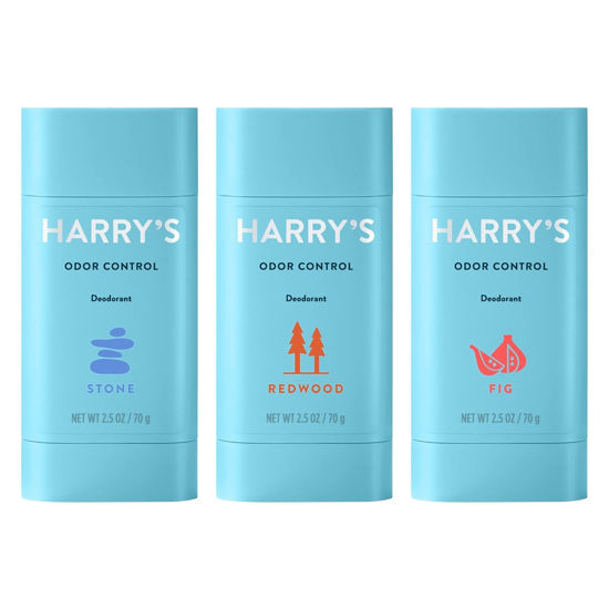 Picture of Harry's Men's Deodorant - Odor Control Deodorant - Aluminum-Free - Variety - Stone, Fig, Redwood (2.5 Ounce (Pack of 3)