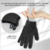 Picture of Evridwear Exfoliating Dual Texture Bath Gloves for Shower, Spa, Massage and Body Scrubs, Dead Skin Cell Remover, Gloves with Hanging Loop (1 Pair Black Heavy Glove)