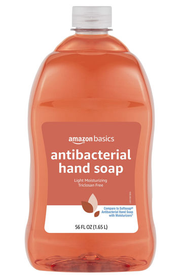 Picture of Amazon Basics Antibacterial Liquid Hand Soap Refill, Light Moisturizing, Triclosan-Free, Citrus, 56 Fl Oz (Previously Solimo)