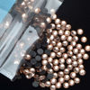 Picture of 4500 Pieces Hot Fix Glass Flatback Rhinestones HotFix Round Crystal Gems (Light Champagne, SS6)