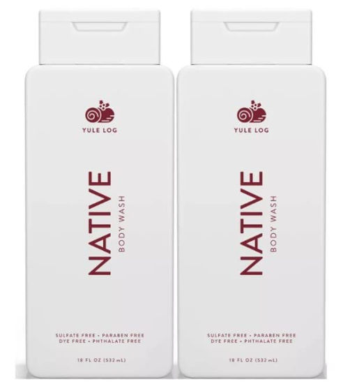 Picture of Native Body Wash Natural Body Wash for Women, Men | Sulfate Free, Paraben Free, Dye Free, with Naturally Derived Clean Ingredients Leaving Skin Soft and Hydrating, Yule Log - 2 Pk Limited Edition