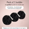 Picture of MainBasics Bath Shower Loofah Sponge Pouf Body Wash Scrubber (Set of 3) (Triple Black)