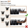 Picture of Lash Clusters D Curl 18mm DIY Lash Extensions 72 Clusters Lashes C D Curl B&Q LASH Wispy Volume Lashes Eyelash Clusters Extensions Individual Lashes Cluster DIY at Home (B24,D-18mm)