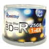 Picture of Smartbuy 50 Pack Bd-r 25gb 6X Blu-ray Single Layer Recordable Disc Logo Top Blank Data Video Media 50 Disc Spindle