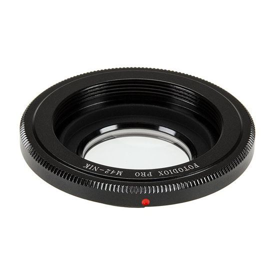 Picture of Fotodiox Lens Mount Adapter with Infinity Focus, M42 (42mm x1 Thread Screw) Lens to Nikon Camera, for Nikon D1, D1H, D1X, D2H, D2X, D2Hs, D2Xs, D3, D3X, D3s, D4, D100, D200, D300, D300S, D700, D800, D800E, D40, D50, D60, D70, D70S, D80, D40X, D90, D3000, D3100, D3200, D5000, D5100, D7000, Fuji S1, S2, S3, S5