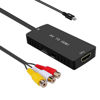 Picture of RCA to HDMI Converter AV to HDMI Adapter Composite/CVBS to HDMI Video Audio Converter, Widely Compatible with Various RCA Equipment for N64, PS2, PC, Laptop, VHS, VCR, Camera DV ect.