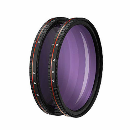 Picture of Freewell 72mm Threaded Hard Stop Variable ND Filter All Day 2 to 5 Stop & 6 to 9 Stop - 2Pack