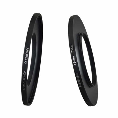 Picture of 43mm Lens to 77mm Camera Filter Ring Compatible with for All Brands 43mm Lens and 77mm UV,ND,CPL Camera Filter Accessories