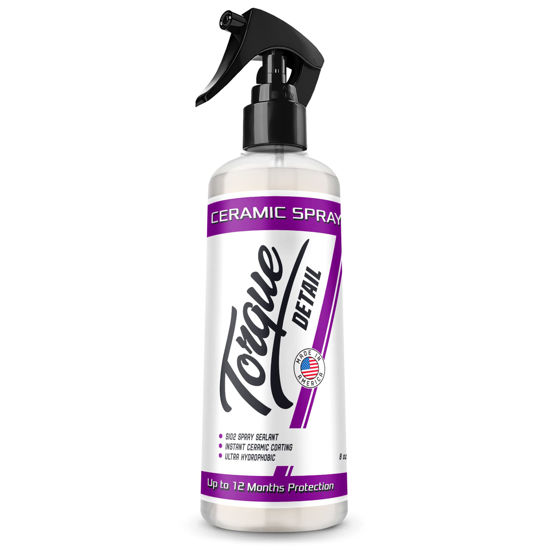 Picture of Torque Detail Ceramic Spray - Easy to Apply, Ceramic Coating Spray - Proprietary Silica Formula (Nano SiO2) Seals & Shields Car’s Clear Coat - Hydrophobic Protection & High-Gloss Shine (8 oz)