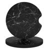 Picture of Aiawoxc Car Cup Holder Coasters, 2 Pack Universal Auto Anti Slip Insert Coaster, Rubber Car Coasters with A Finger Notch, Cute Car Assecories for Women Men, Cup Mat for Most Car Interior(Black Marble)