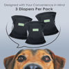 Picture of wegreeco Washable Dog Diapers - Washable Male Dog Belly Wrap - Pack of 3 - (Black,X-Small)