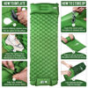 Picture of WANNTS Sleeping Pad Ultralight Inflatable Sleeping Pad for Camping, 75''X25'', Built-in Pump, Ultimate for Camping, Hiking - Airpad, Carry Bag, Repair Kit - Compact & Lightweight Air Mattress(Green)