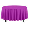 Picture of Exquisite 12-Pack Premium Plastic Tablecloth 84in. Round Table Cover - Magenta