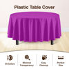 Picture of Exquisite 12-Pack Premium Plastic Tablecloth 84in. Round Table Cover - Magenta