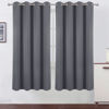 Picture of LEMOMO Grey Thermal Blackout Curtains/52 x 72 Inch/Set of 2 Panels Room Darkening Curtains for Bedroom