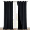 Picture of NICETOWN Extra Long Truly Blackout Drapes for Hall and Villa, 100% Blackout Window Curtain Panels with Black Lined for Night Shift Worker, 52-inch Width Each Panel, 108-inch Length, Black, 2 Pieces