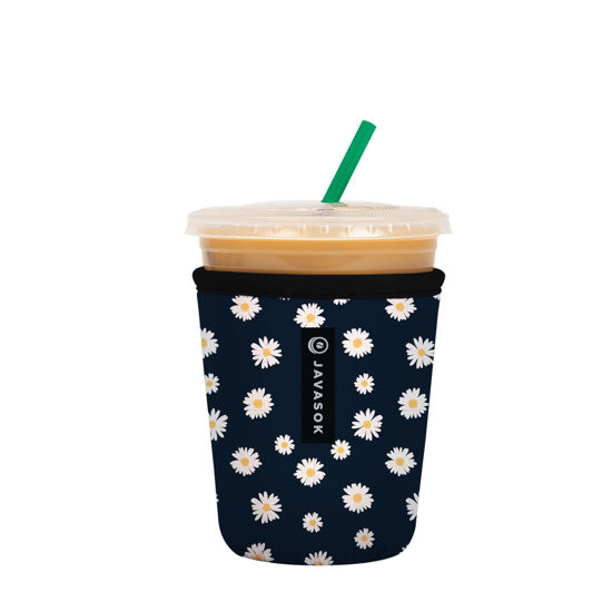 Picture of Sok It Java Sok Iced Coffee & Soda Cup Sleeve Insulated Neoprene Cover (Classic Daisy, Small: 18-20oz)