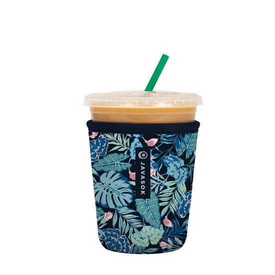 Picture of Sok It Java Sok Iced Coffee & Soda Cup Sleeve Insulated Neoprene Cover (Jungle Paradise, Small: 18-20oz)