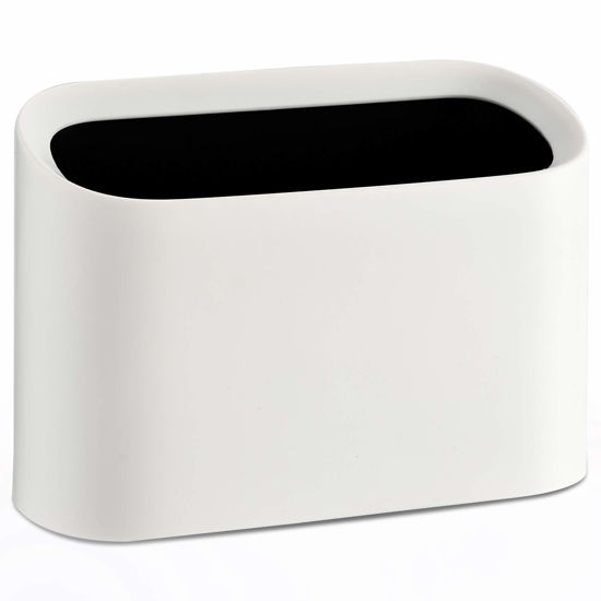 GetUSCart- SUBEKYU 0.4 Gal Mini Countertop Trash Can, Small Desktop Garbage  Can for Office, Tiny Wastebasket, Plastic, White