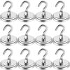 Picture of LOVIMAG 100LBS Heavy Duty Magnetic Hooks, Strong Neodymium Magnet Hooks for Home, Kitchen, Workplace, Office etc, Hold up to 100 Pounds - 12pack