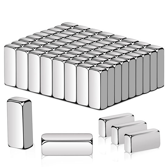 80 Pcs Strong Neodymium Magnets Bar, 10x5x3mm Heavy Duty Rare Earth Magnets,  Rectangular Magnetic Bar, Small Powerful Magnets for Crafts Kitchen DIY  Tool Storage Science Office