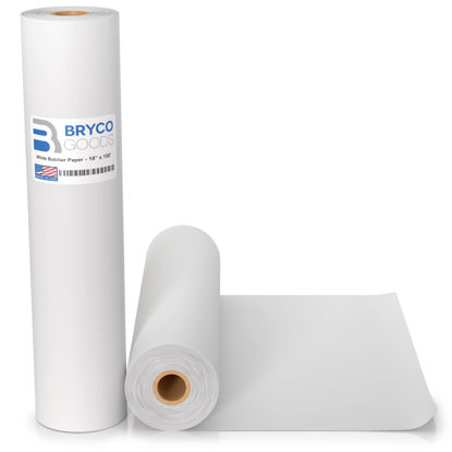 Picture of White Kraft Butcher Paper - 18'' x 150' - Versatile & Durable Butcher Paper Roll for Packaging, Grilling, Smoking Meat and Barbecue - Unwaxed & Uncoated Butcher Paper for Sublimation