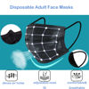 Picture of 500 Pcs Black Disposable Face Masks, 3 Ply Face Mask with Elastic Earloops Nose Clip, Comfortable Breathable Non-woven for Adult