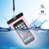 Picture of JOTO Universal Waterproof Phone Pouch Cellphone Dry Bag Case for iPhone 14 13 12 11 Pro Max Mini Xs XR X 8 7 6S Plus SE, Galaxy S21 S20 S10 Plus Note 10+ 9, Pixel 4 XL up to 7"-Clearpink