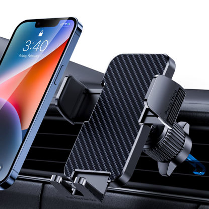 Picture of Phone Mount for Car Phone Holder [Thick Cases Friendly] Cell Phone Holder Hands Free Phone Stand for Car Vent Phone Mount Fit iPhone Android Smartphone Cell Phone Automobile Cradles Universal