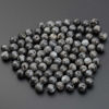 Picture of LPBeads 100PCS 8mm Natural Black Larvikite Beads Gemstone Round Loose Beads for Jewelry Making with Crystal Stretch Cord