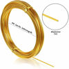 Picture of 32.8 Feet Aluminum Wire, Bendable Metal Craft Wire for Making Dolls Skeleton DIY Crafts (Gold, 1.5 mm Thickness)