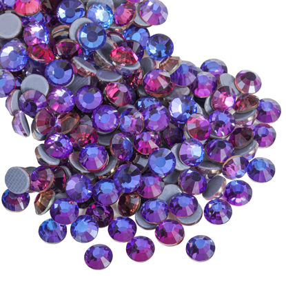 Picture of Beadsland Hotfix Rhinestones, 2880pcs Flatback Crystal Rhinestones for Crafts Clothes DIY Decorations, Purple Velvet, SS10, 2.7-2.9mm