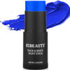 Picture of CCBeauty Halloween Neon Blue Face Body Paint Stick Oil, Royal Eye Black Face Painting Kit UV Glow in the Black Lights Makeup, Cream Dark Eyeblack Non-Toxic Foundation for Cosplay Costume Parites