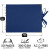 Picture of Bstorify Square Scrapbook Photo Albums 50 Pages (11 x 8.5 Inch) Blue Thick Paper, Hardcover, Ribbon Closure - Ideal for Your Scrapbooking Albums, Art & Craft Projects (Blue, 11 x 8.5 Inch)