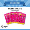 Picture of Regal Games - Original Interstate Highway Travel Bingo Set - Travel Bingo Cards for Family Vacations, Car Rides, and Road Trips - Pink - 4 Pack