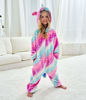 Picture of Girls Unicorn Pajamas Onesie Cosplay Costume for Kids (Pink, 6-7 Years)