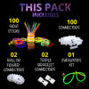 Picture of Glow Sticks Bulk -205-Pcs- Glow in The Dark 100 Party Sticks -Supplies w/ Eye Glasses kit-Bracelets Necklaces and more-12 Hours Glow Party Pack 8 inch for Kids Camping Accessories