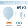 Picture of Voircoloria 105pcs Baby Blue Balloons 12inch Light Blue Balloons for Boys Girls Birthday Baby Shower Gender Reveal Wedding Children's Day Decorations