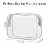 Picture of PACKISM Clear Makeup Bag, Waterproof TSA Approved Toiletry Bag Quart Size Bag, Clear Makeup Bags with Zipper Travel Cosmetic Bag, Carry on Airport Airline Compliant Bag, 3 Pack, Grey