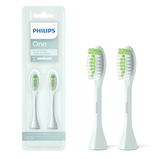 Picture of Philips One By Sonicare, 2 Brush Heads, Mint Light Blue, BH1022/03