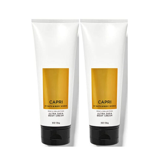 Picture of Bath and Body Works Capri 2 Pack Men's Collection Ultra Shea Body Cream 8 Oz (Capri)