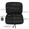 Picture of Electronics Organizer, Jelly Comb Electronic Accessories Cable Organizer Bag Waterproof Travel Cable Storage Bag for Charging Cable, Cellphone, Mini Tablet and More (Black and Grey, Medium)