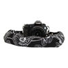 Picture of Capturing Couture Scarf Camera Strap with Hidden Pocket, Poppy Black - Zipper Pocket Holds Your Phone, Keys, Cash and Spare Memory Card, Pocket Size: 6.5" Opening x 4" Deep, Stretch Material