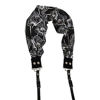 Picture of Capturing Couture Scarf Camera Strap with Hidden Pocket, Poppy Black - Zipper Pocket Holds Your Phone, Keys, Cash and Spare Memory Card, Pocket Size: 6.5" Opening x 4" Deep, Stretch Material