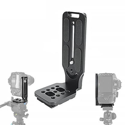 Picture of BEXIN DSLR Camera L-Bracket Quick Release Plate Vertical Horizontal Switching Tripod Head Compatible with DSLR Camera Stabilizer Tripod Monopod Ronin Zhiyun Canon Nikon Sony DJI Osmo