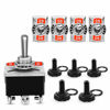 Picture of Nilight 5 Pack 6Pin Heavy Duty Rocker Toggle Switch 15A 250V 20A 125V DPDT 6 Pin ON/Off/ON Switch Metal Bat Waterproof Boot Cap Cover